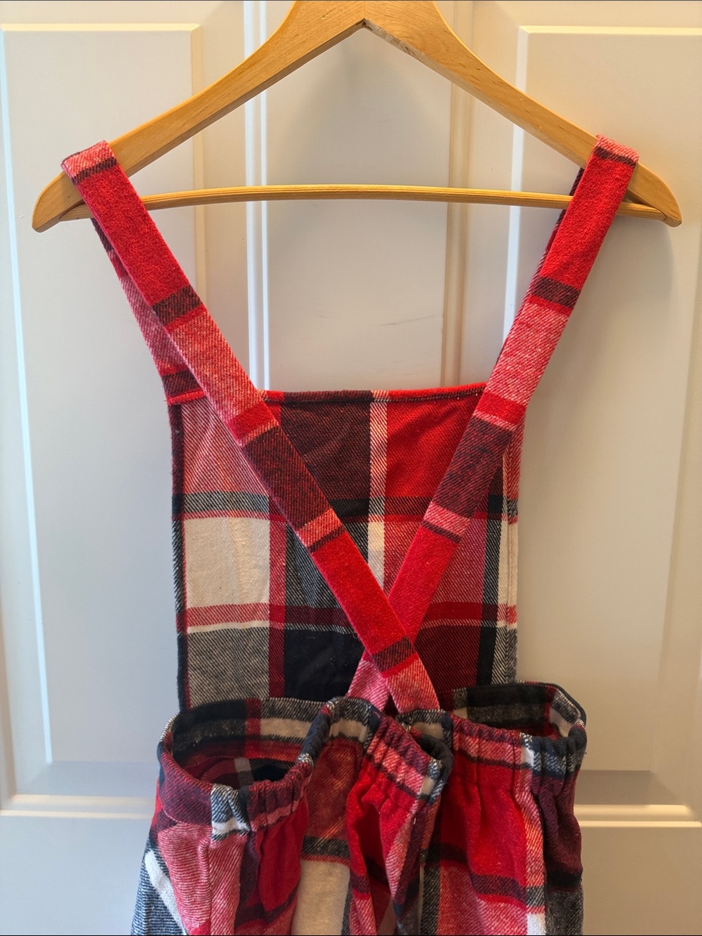 NWT Cupshe Red Plaid Overall Mini Dress With Square Neck Size Large - Picture 7 of 16